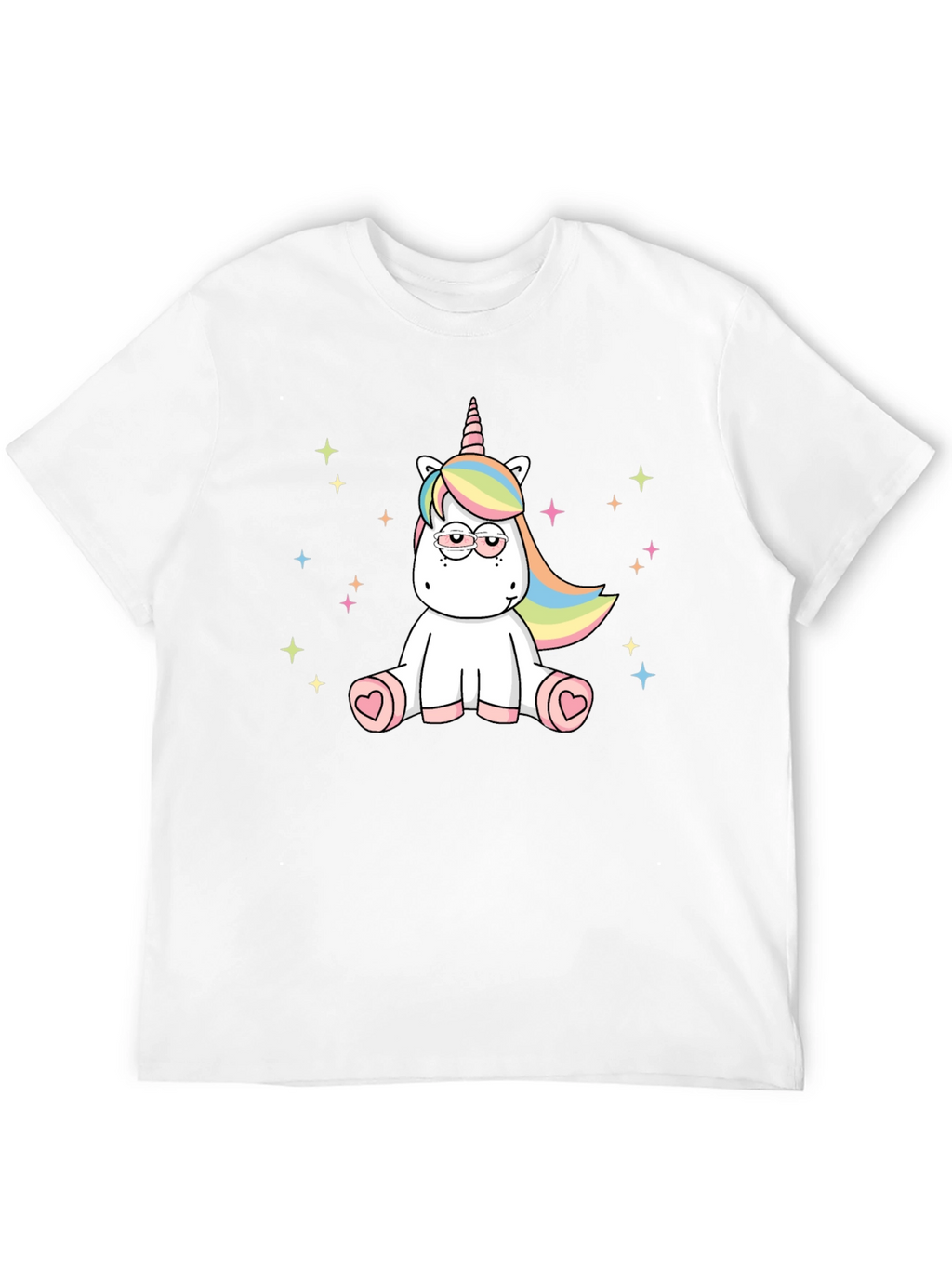 Unicorn Cartoon Graphic Black T-Shirt