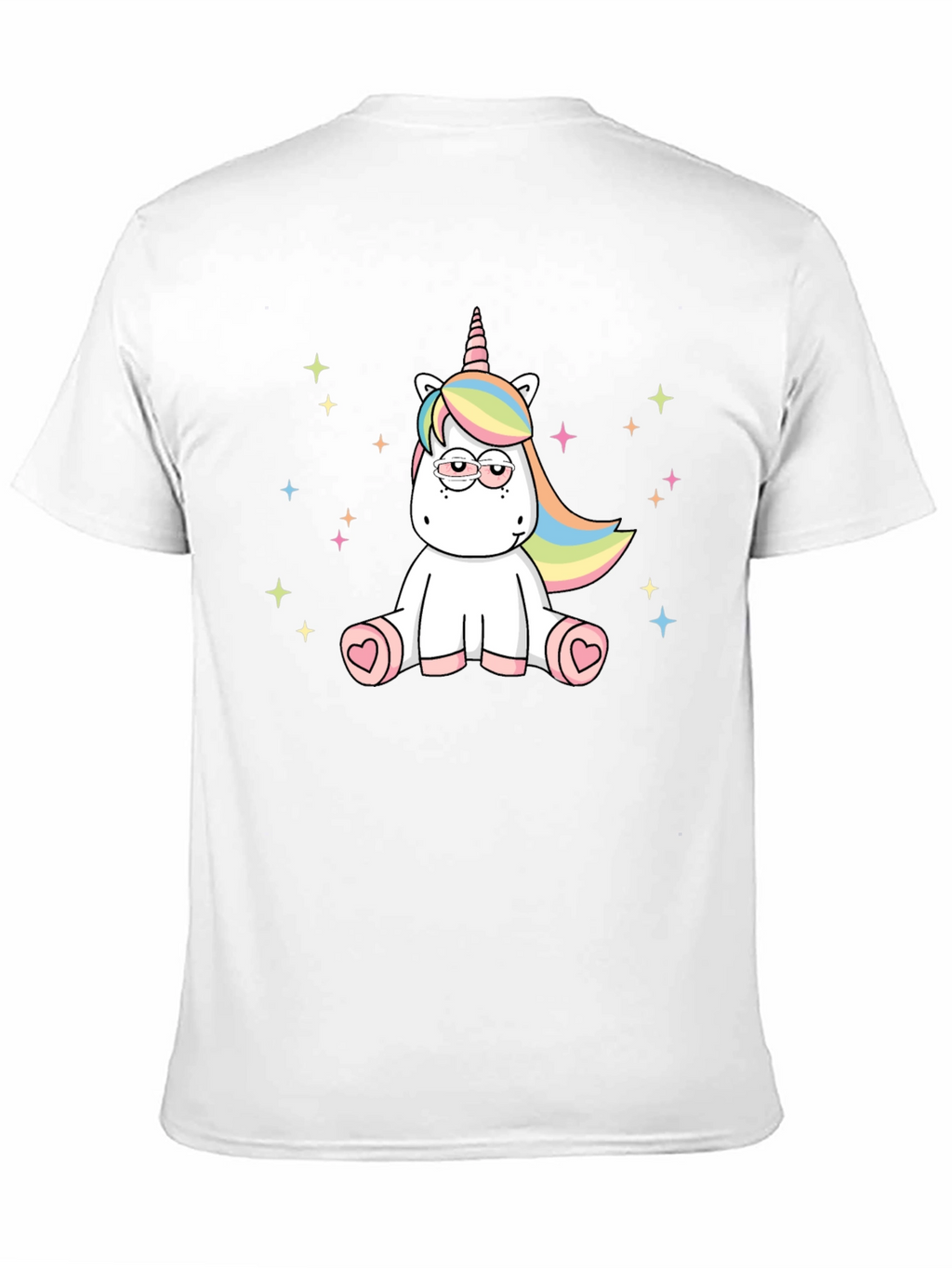 Unicorn Cartoon Graphic Black T-Shirt