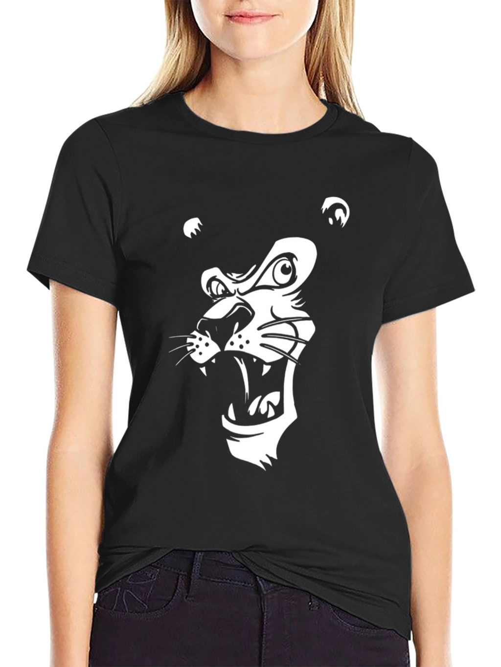 Black Lion Graphic Tee - Fierce Style
