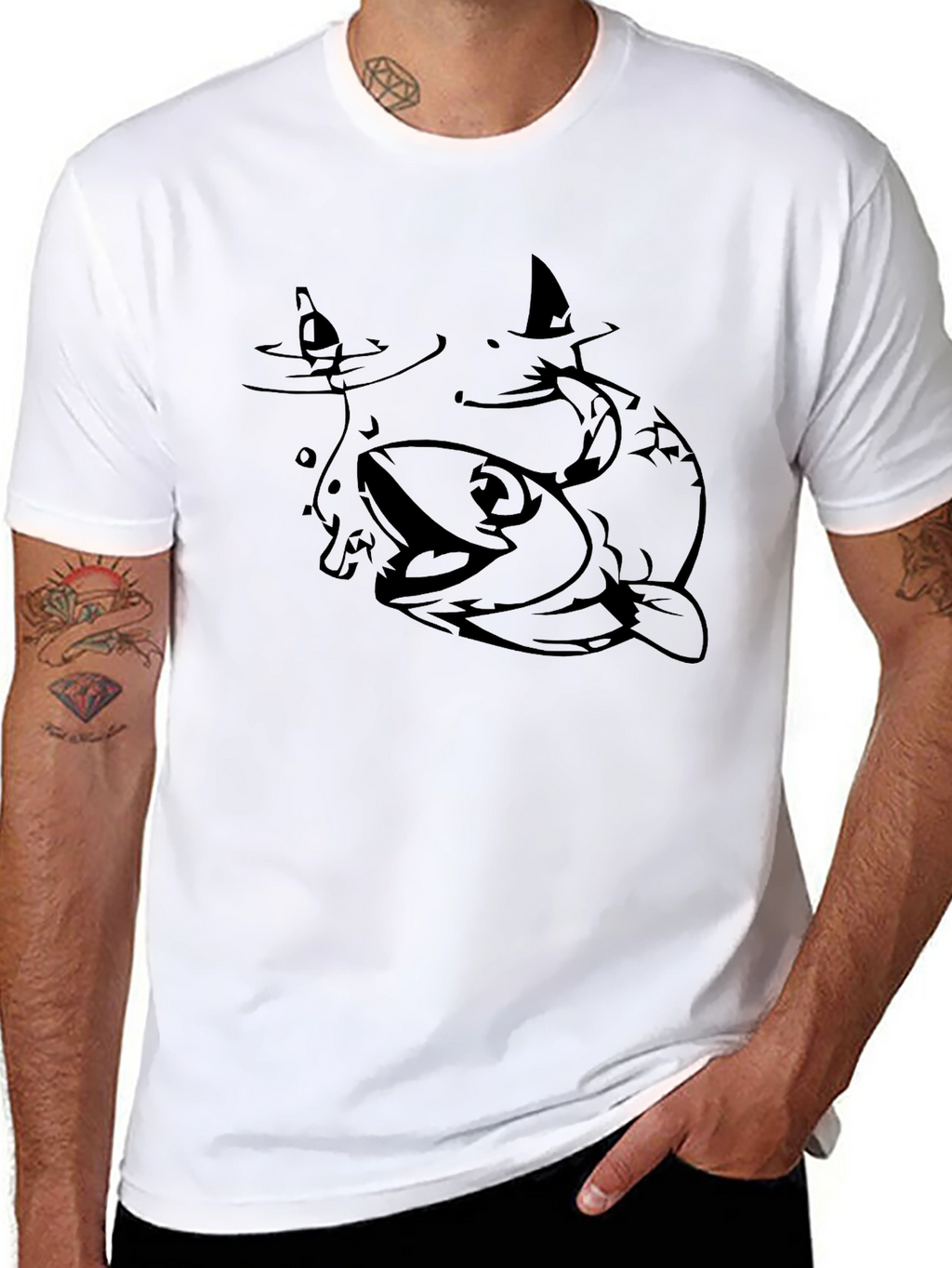 Fishing T-Shirt - Bass Catching Bait
