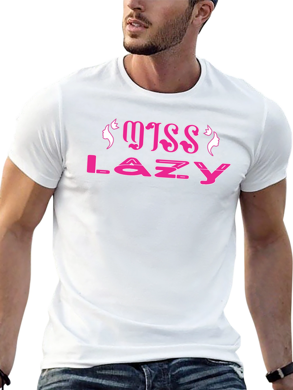 Miss Lazy Black Cotton Tee