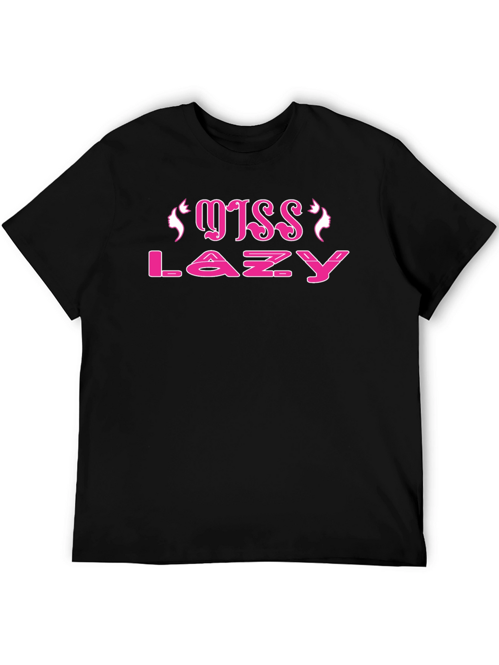 Miss Lazy Black Cotton Tee