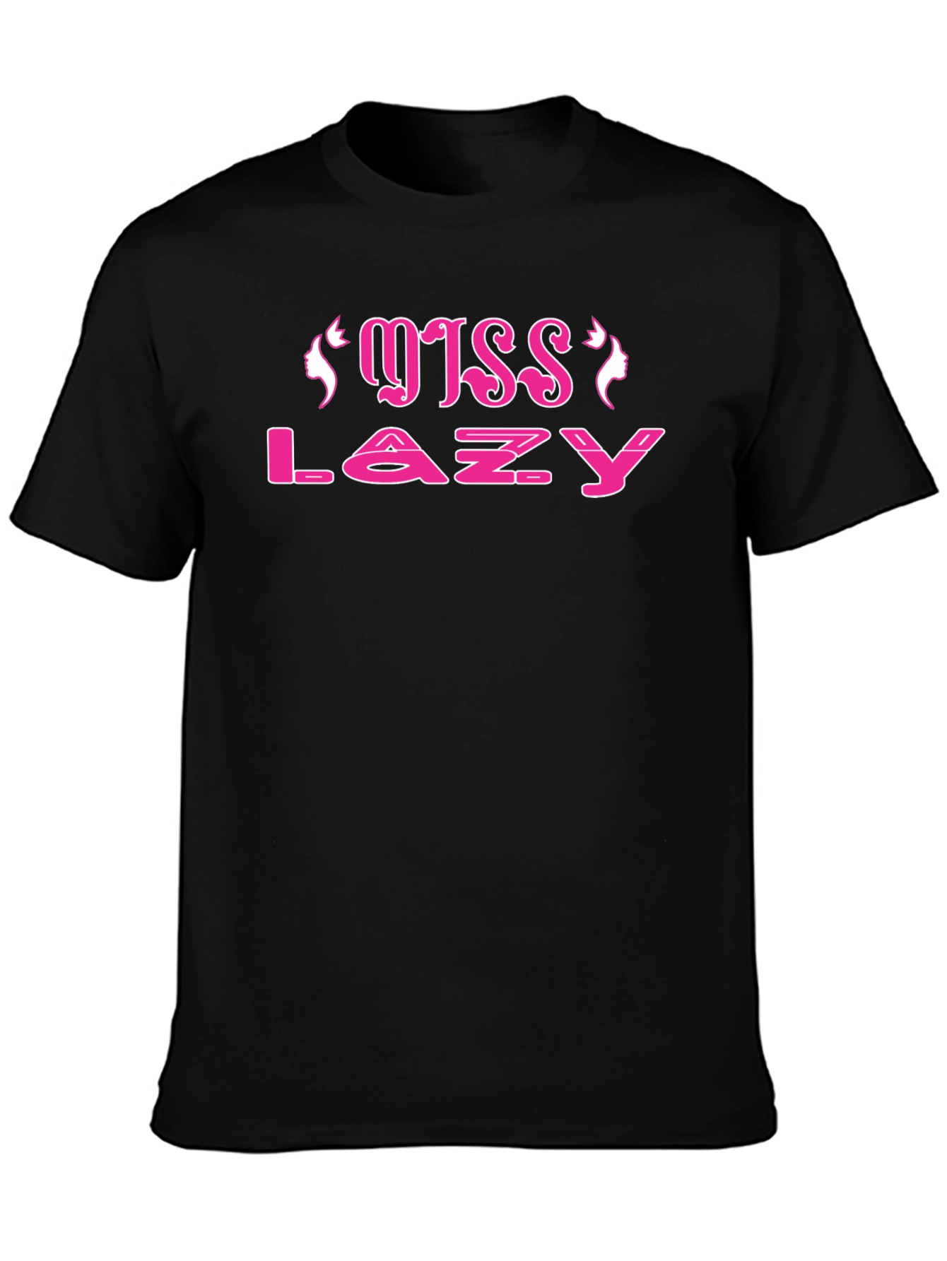 Miss Lazy Black Cotton Tee
