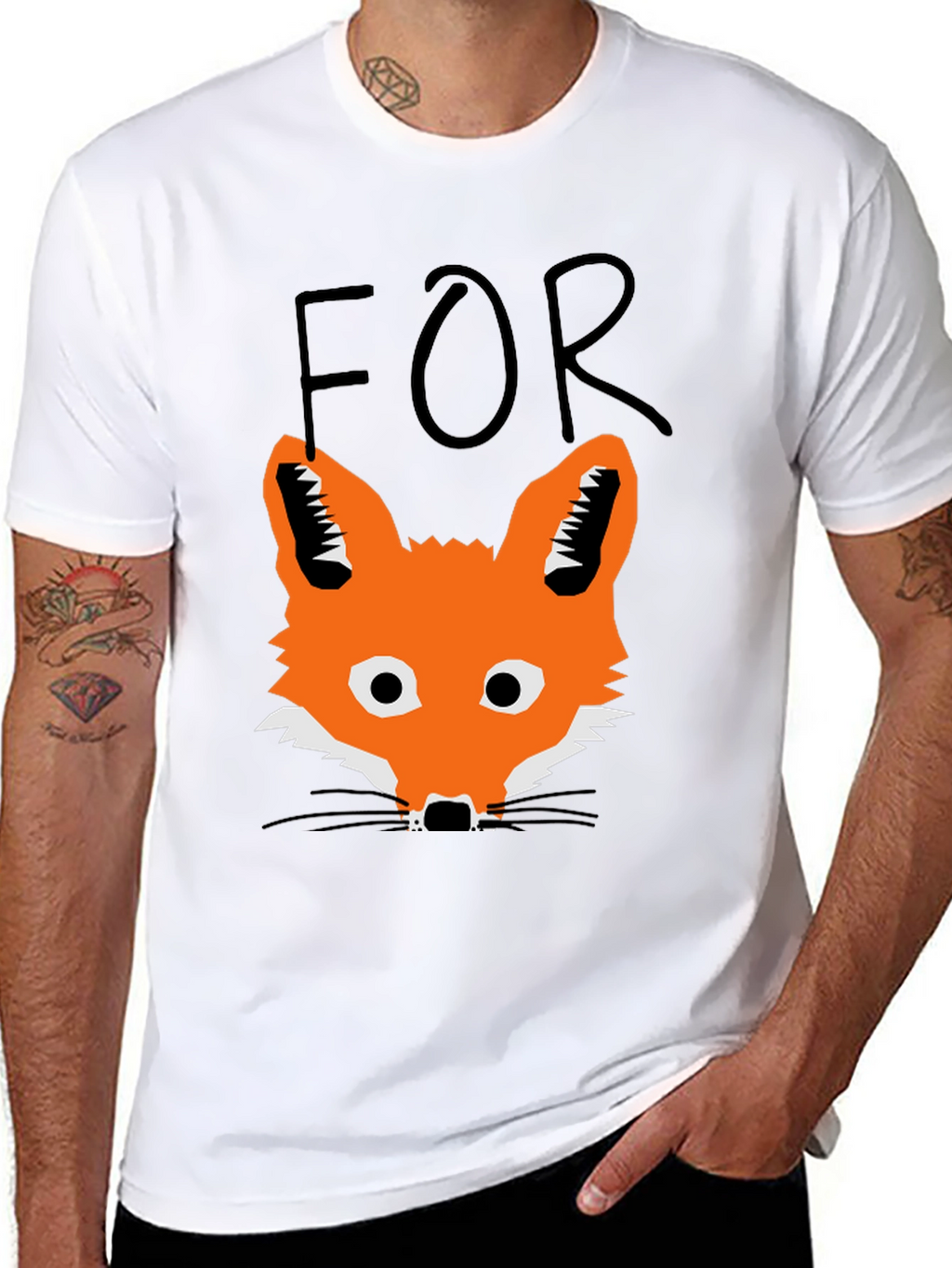 Fox T-Shirt - Mens Black Graphic Tee