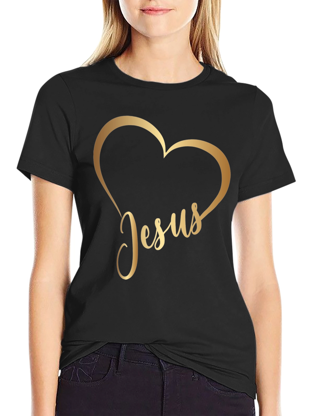 Jesus Heart Graphic Tee - Stylish Christian Apparel