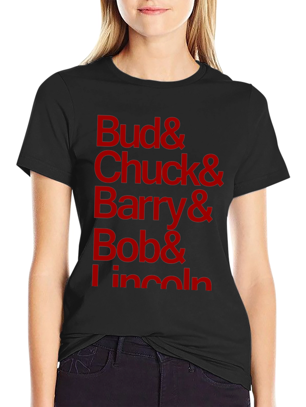 Bud Chuck Barry Bob Lincoln Black T-Shirt