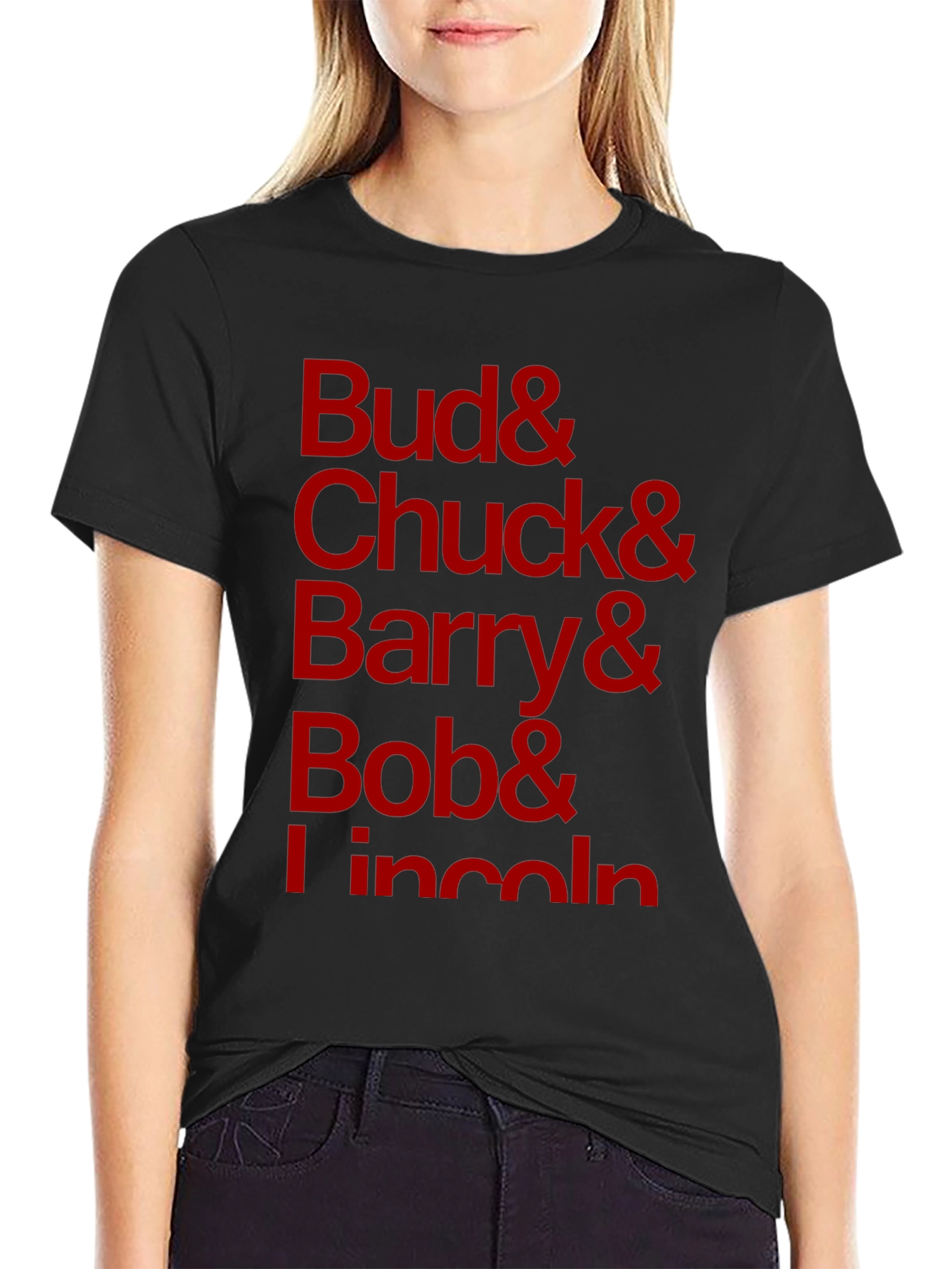 Bud Chuck Barry Bob Lincoln Black T-Shirt