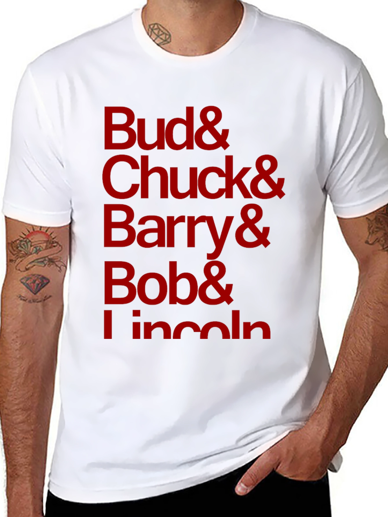 Bud Chuck Barry Bob Lincoln Black T-Shirt