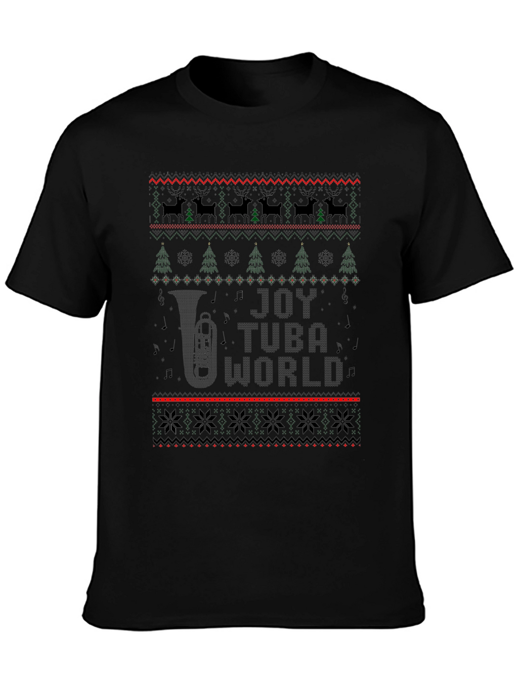 Joy Tuba World Ugly Christmas Sweater T-Shirt