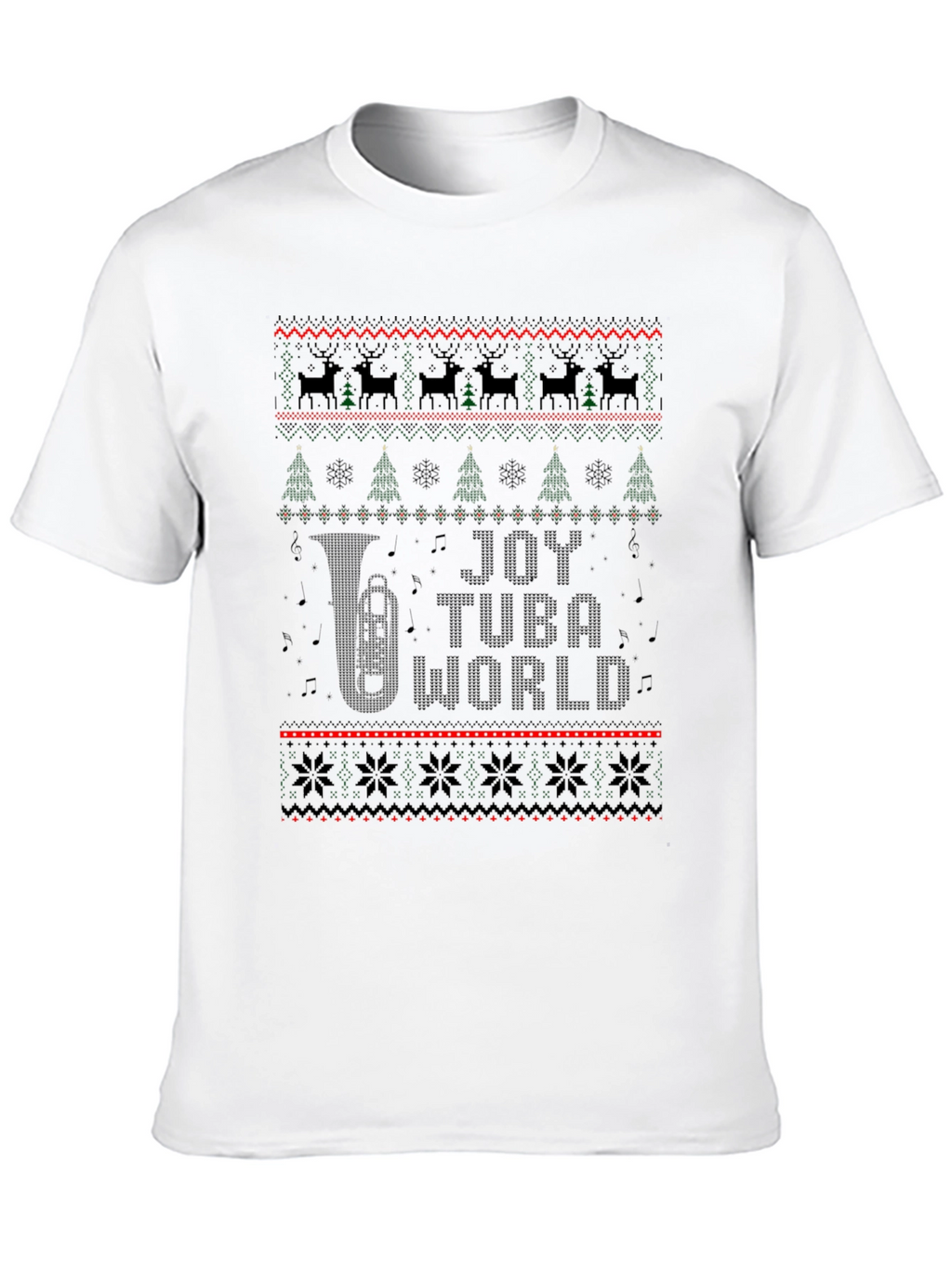 Joy Tuba World Ugly Christmas Sweater T-Shirt