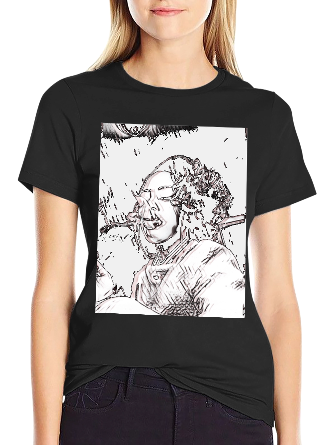 Edgy Graphic Tee - Unique Artistic Design