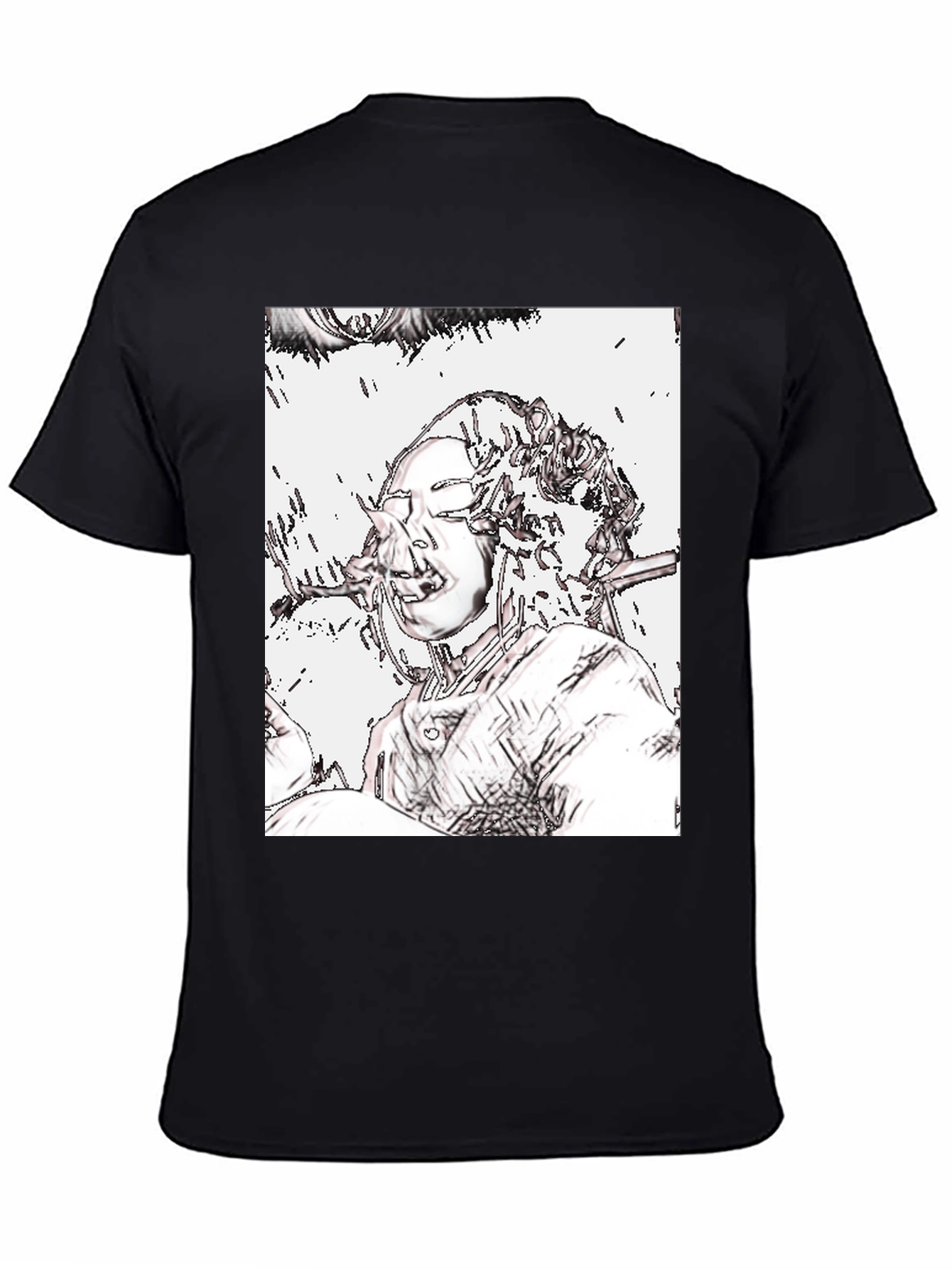 Edgy Graphic Tee - Unique Artistic Design