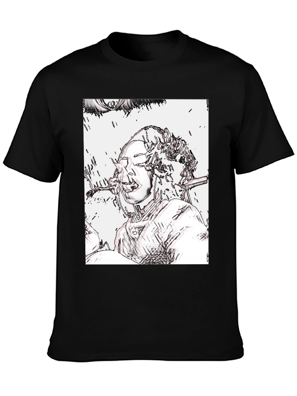 Edgy Graphic Tee - Unique Artistic Design