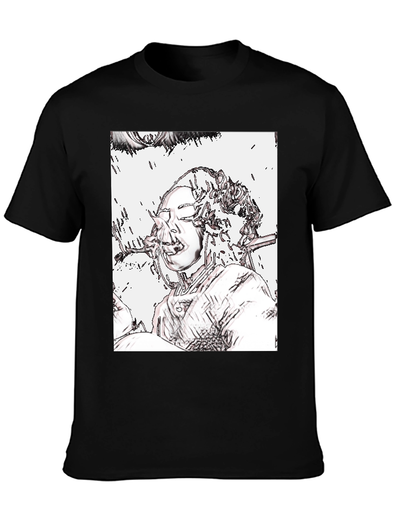 Edgy Graphic Tee - Unique Artistic Design
