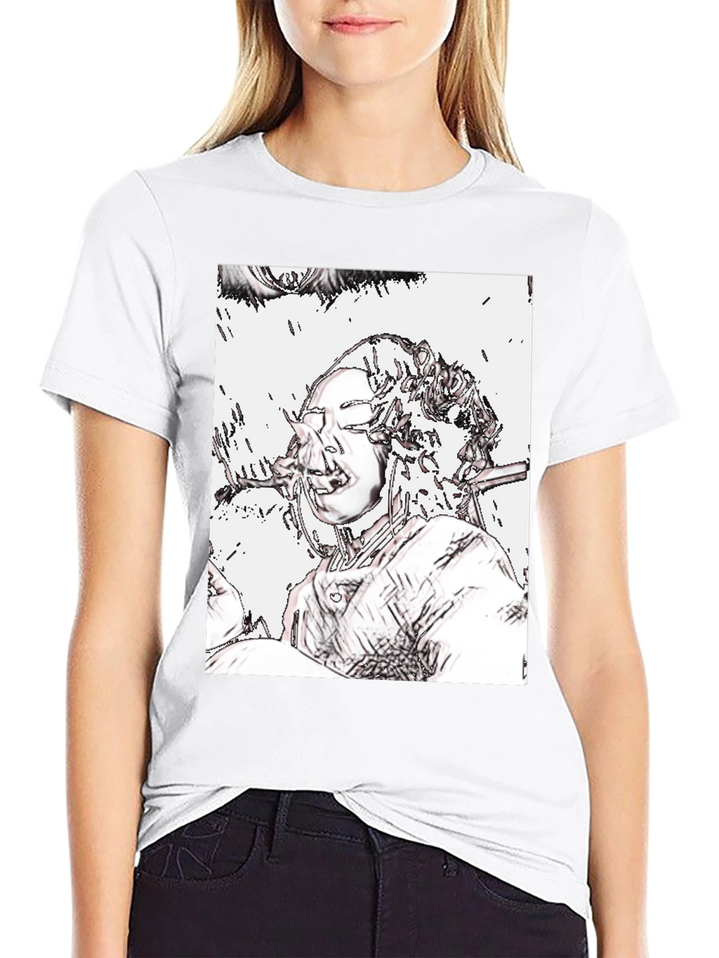 Edgy Graphic Tee - Unique Artistic Design