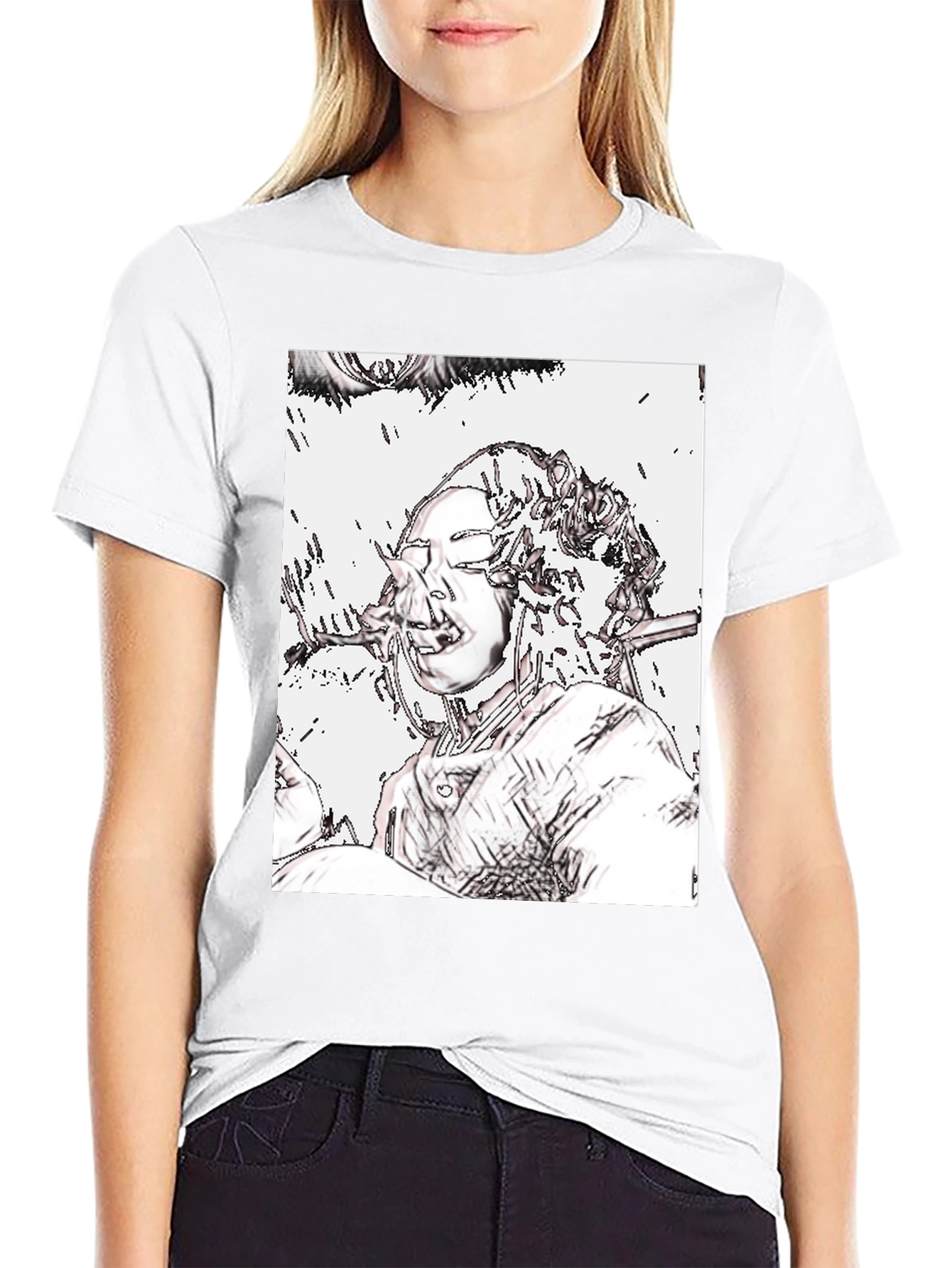 Edgy Graphic Tee - Unique Artistic Design