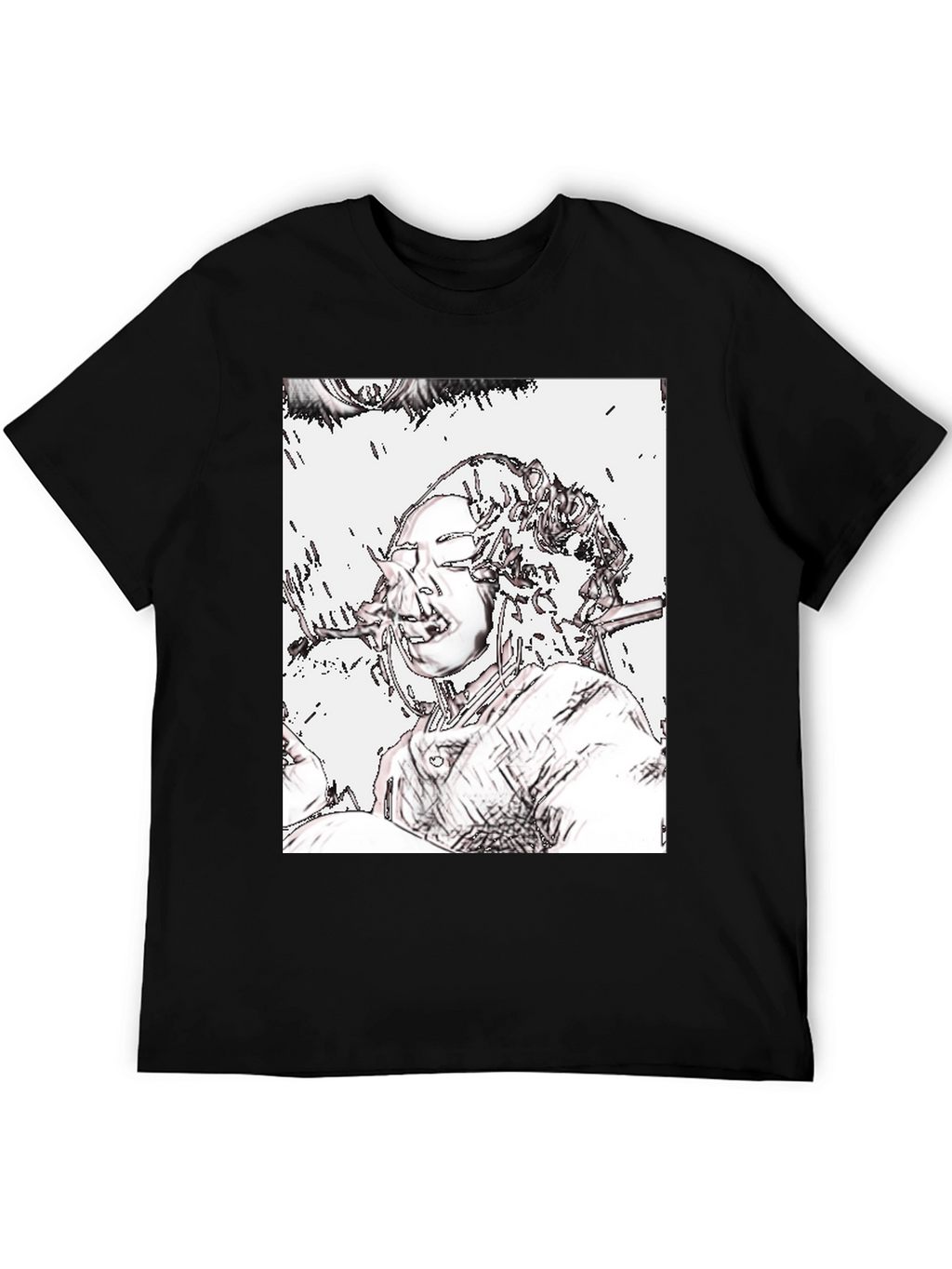 Edgy Graphic Tee - Unique Artistic Design