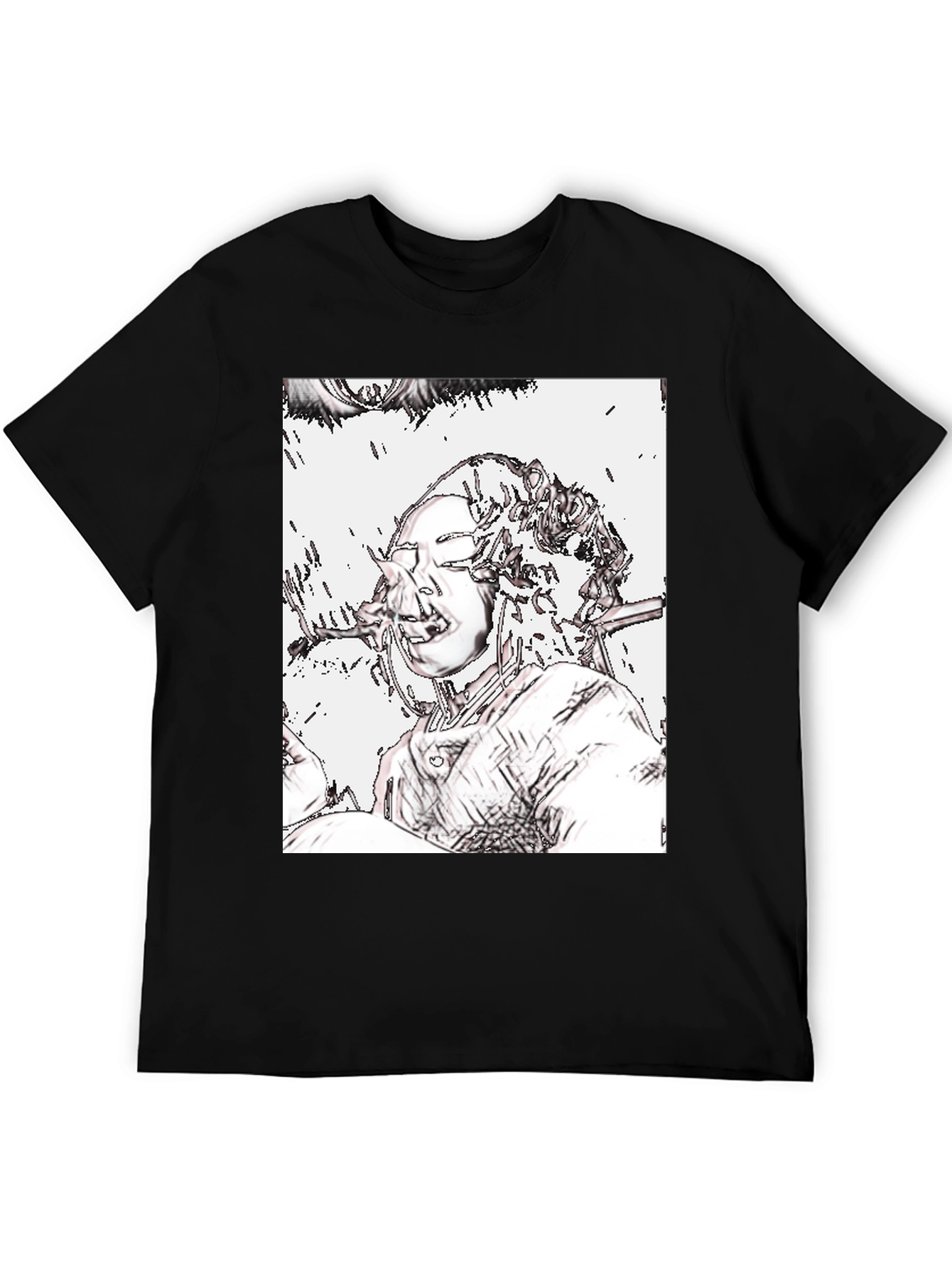Edgy Graphic Tee - Unique Artistic Design