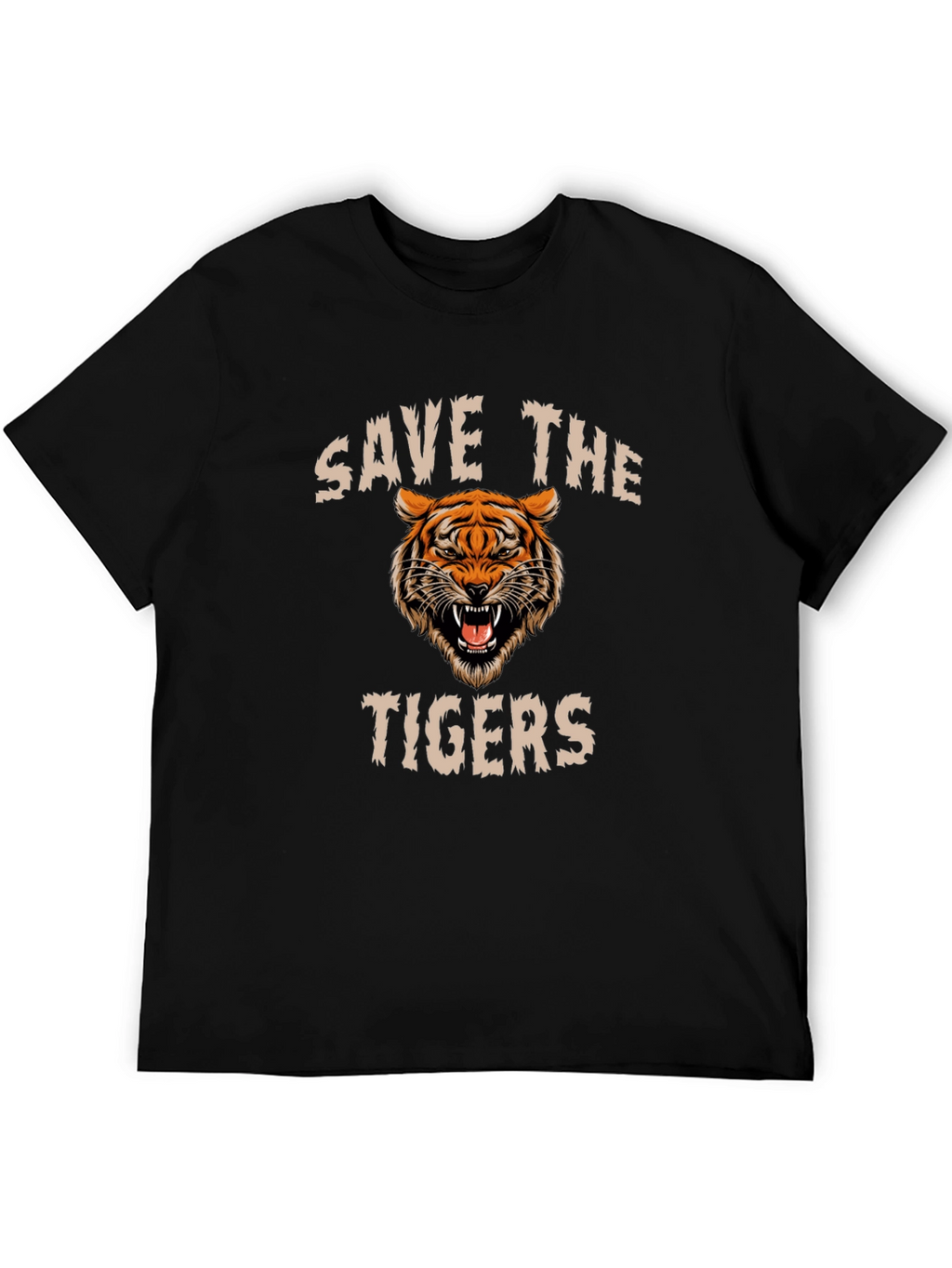Save the Tigers Graphic T-Shirt - Black