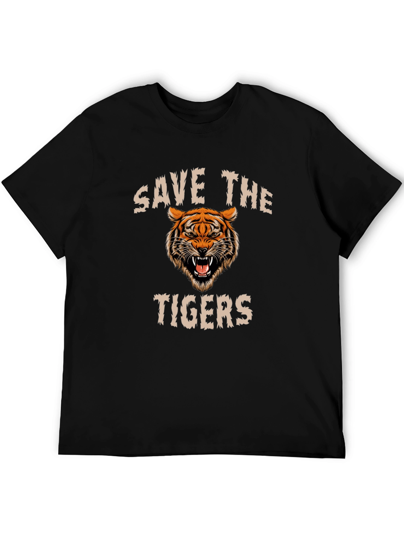Save the Tigers Graphic T-Shirt - Black