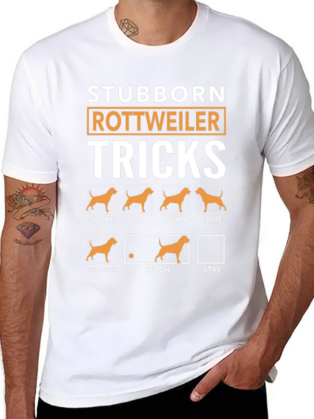 Stubborn Rottweiler Tricks Graphic T-Shirt
