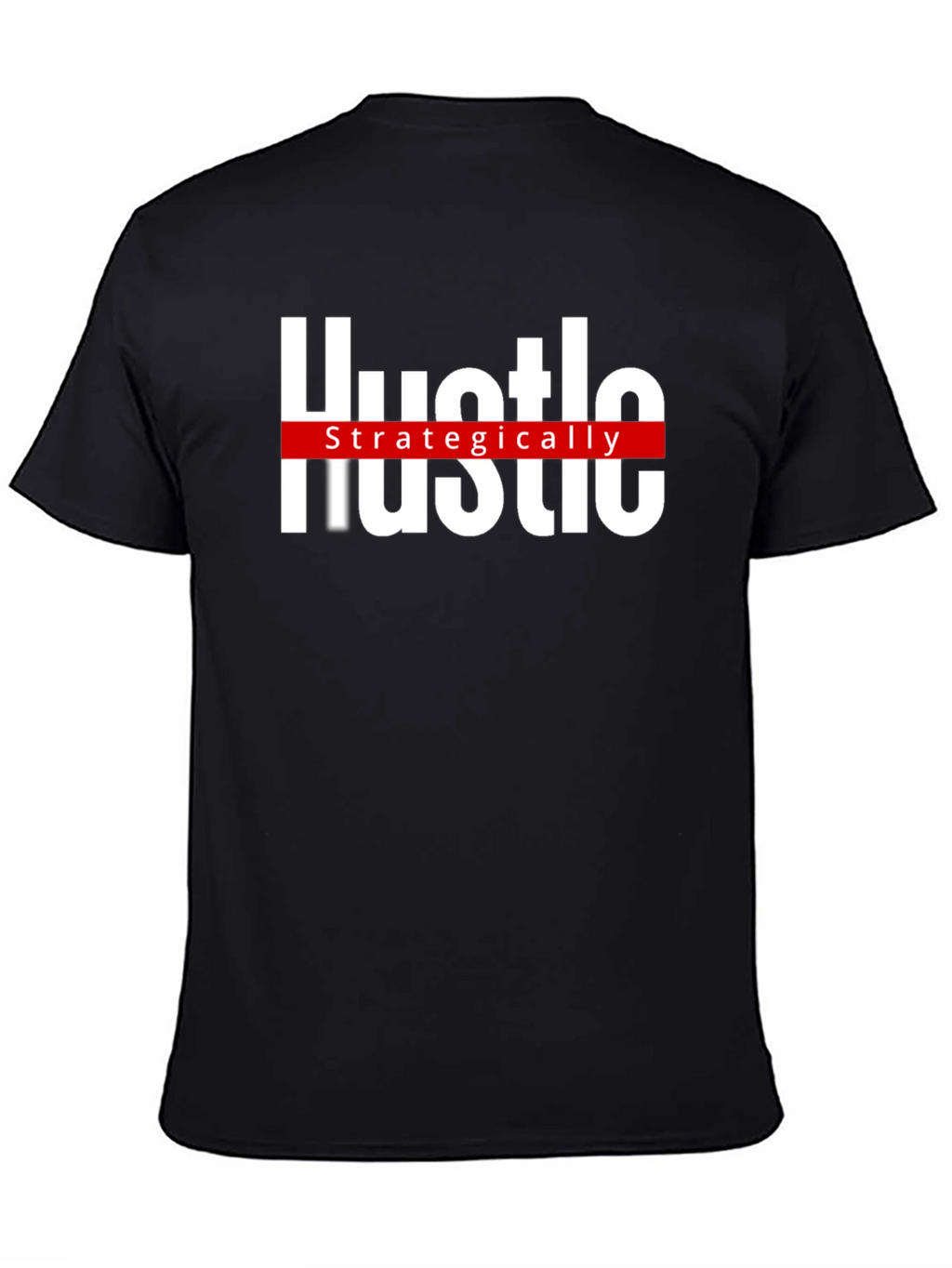Hustle Strategically Black Graphic Tee