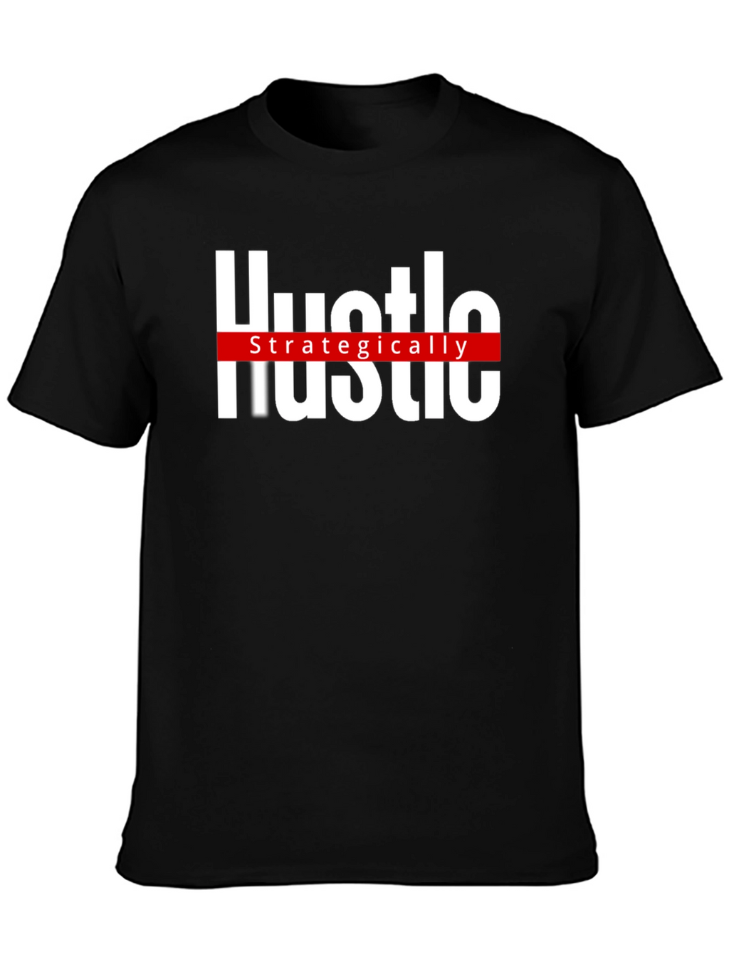 Hustle Strategically Black Graphic Tee