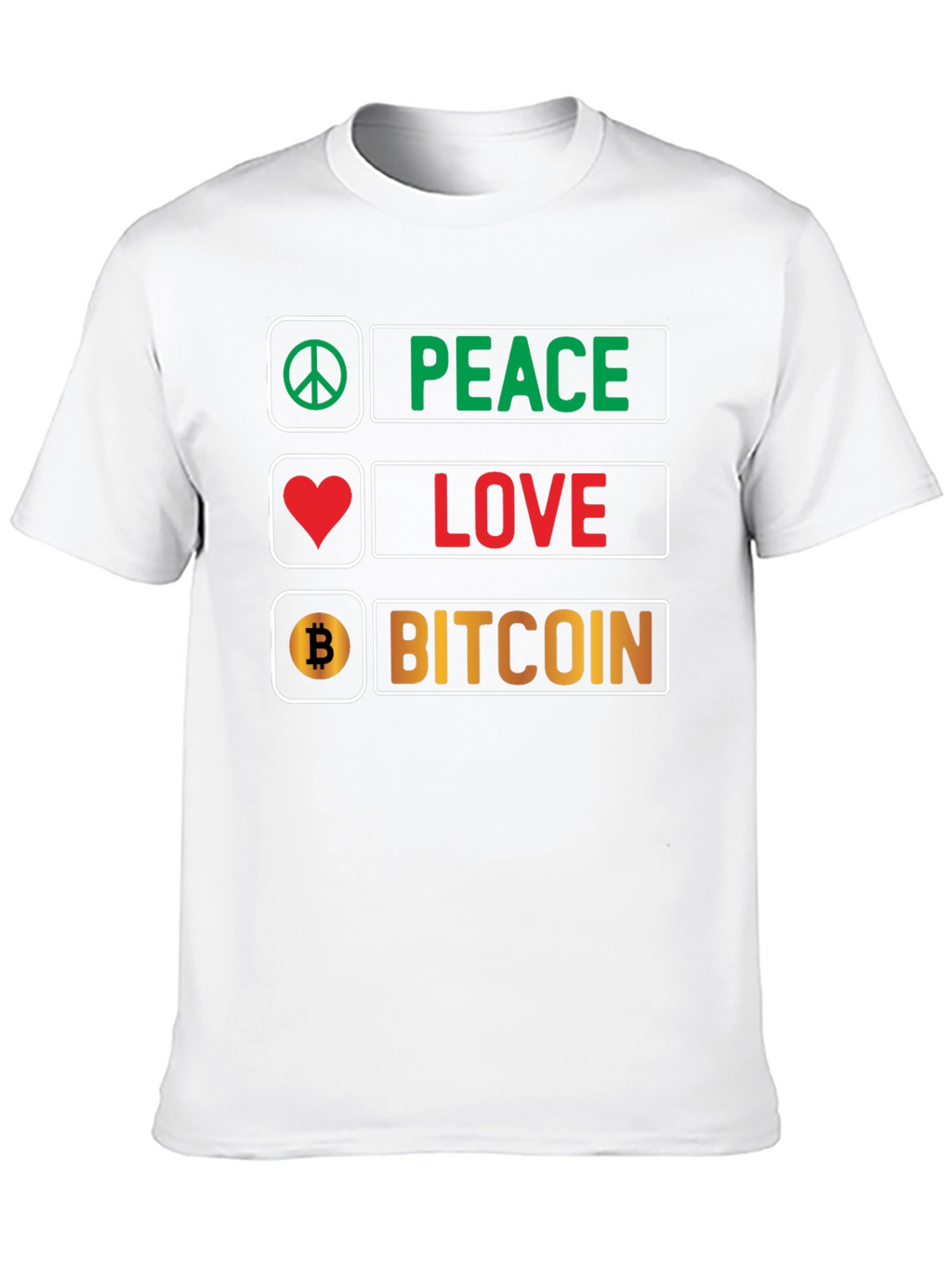 Peace Love Bitcoin T-Shirt
