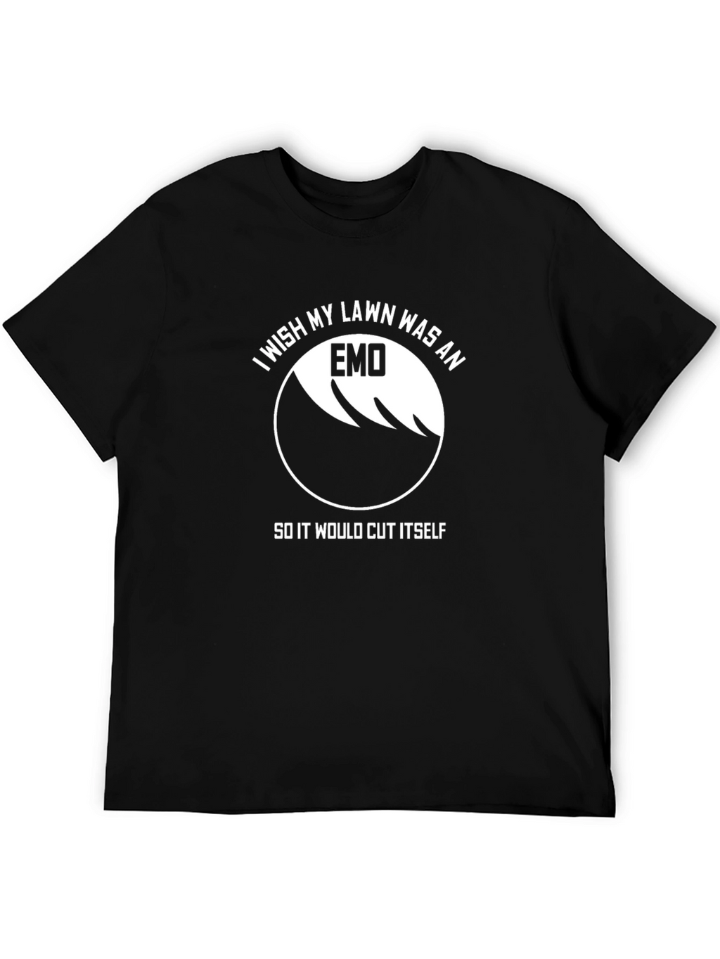 Emo Lawn T-Shirt: Cut Itself Funny Graphic Tee