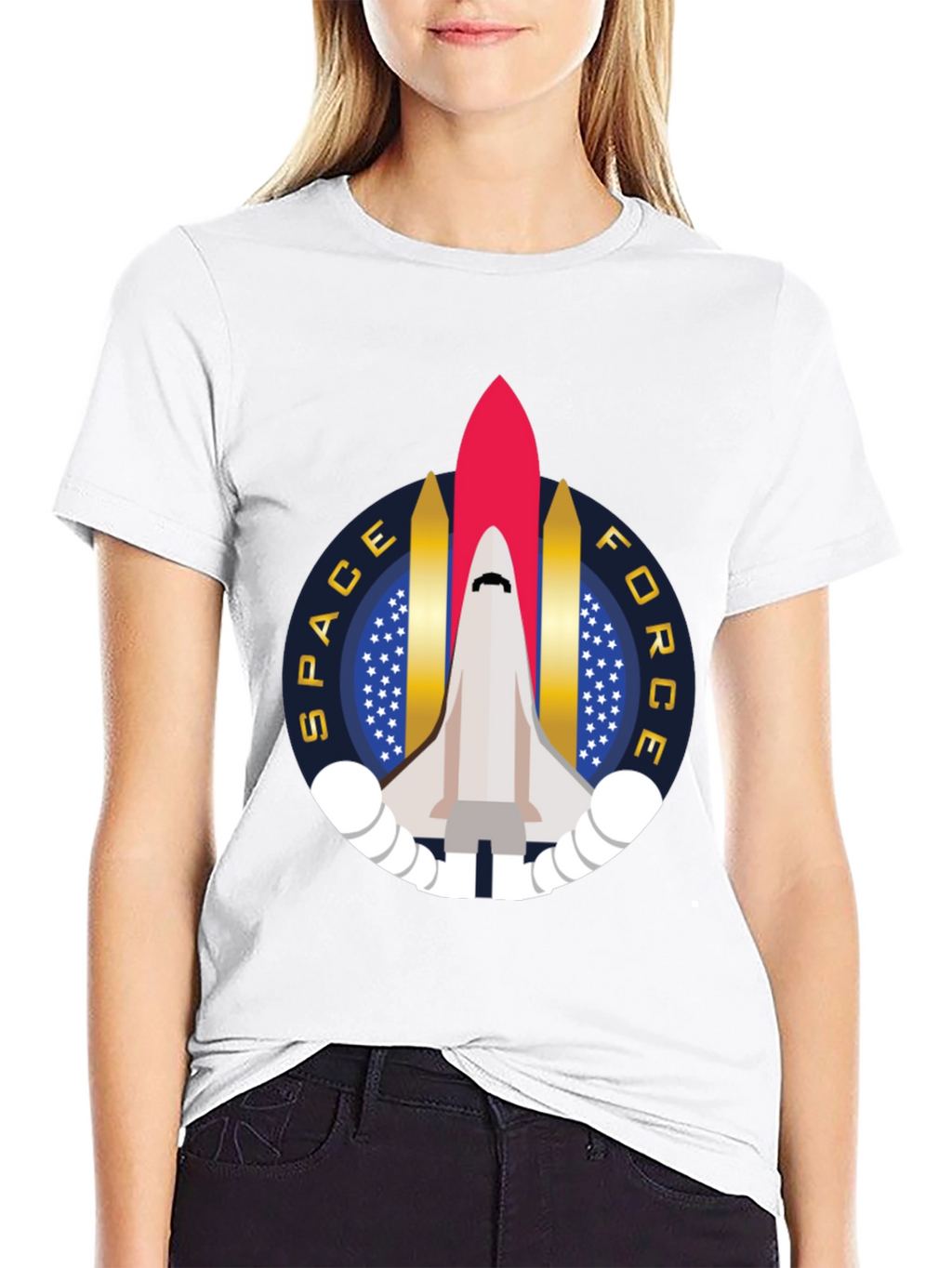 Space Force Rocket Graphic T-Shirt