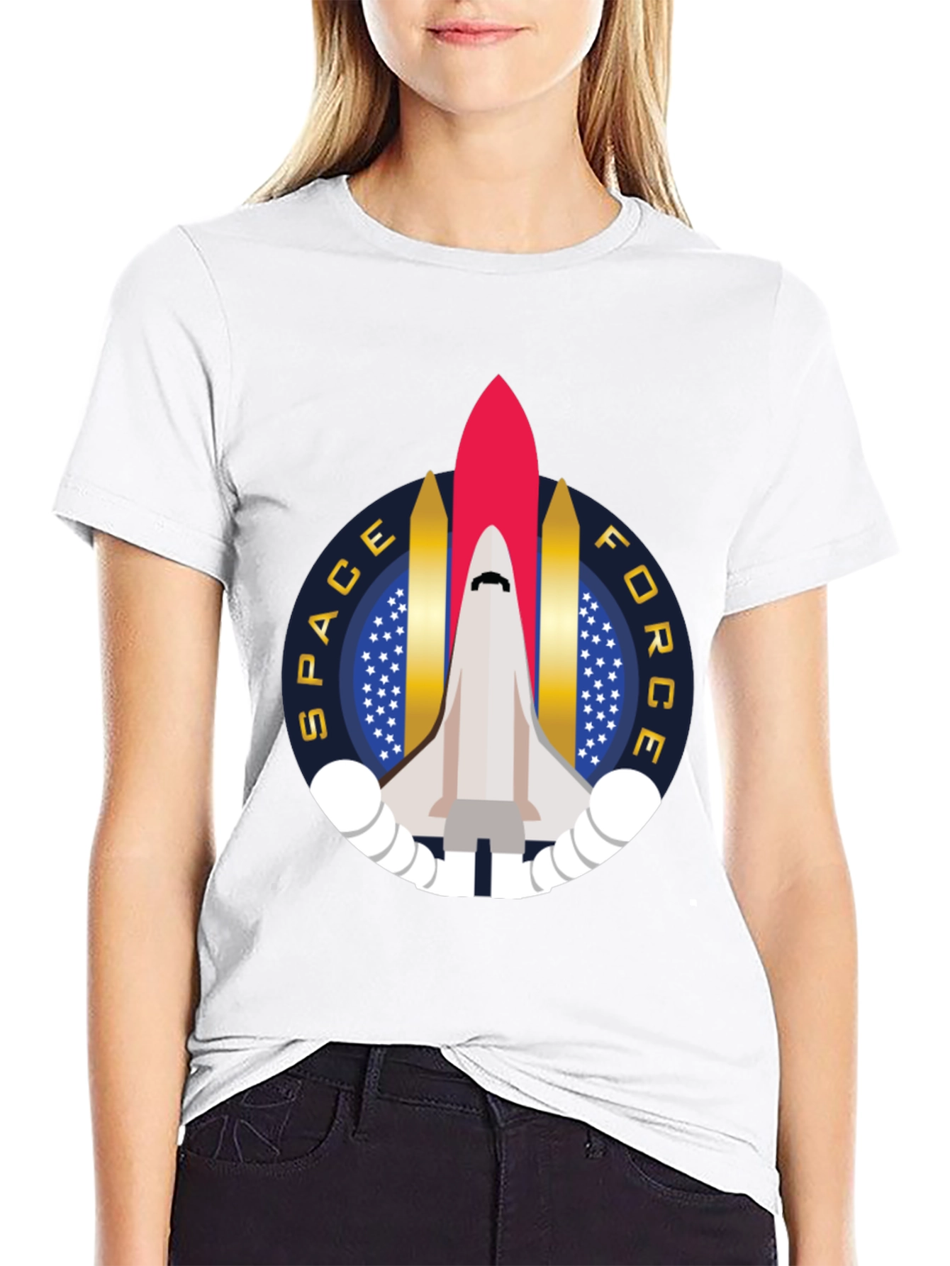 Space Force Rocket Graphic T-Shirt