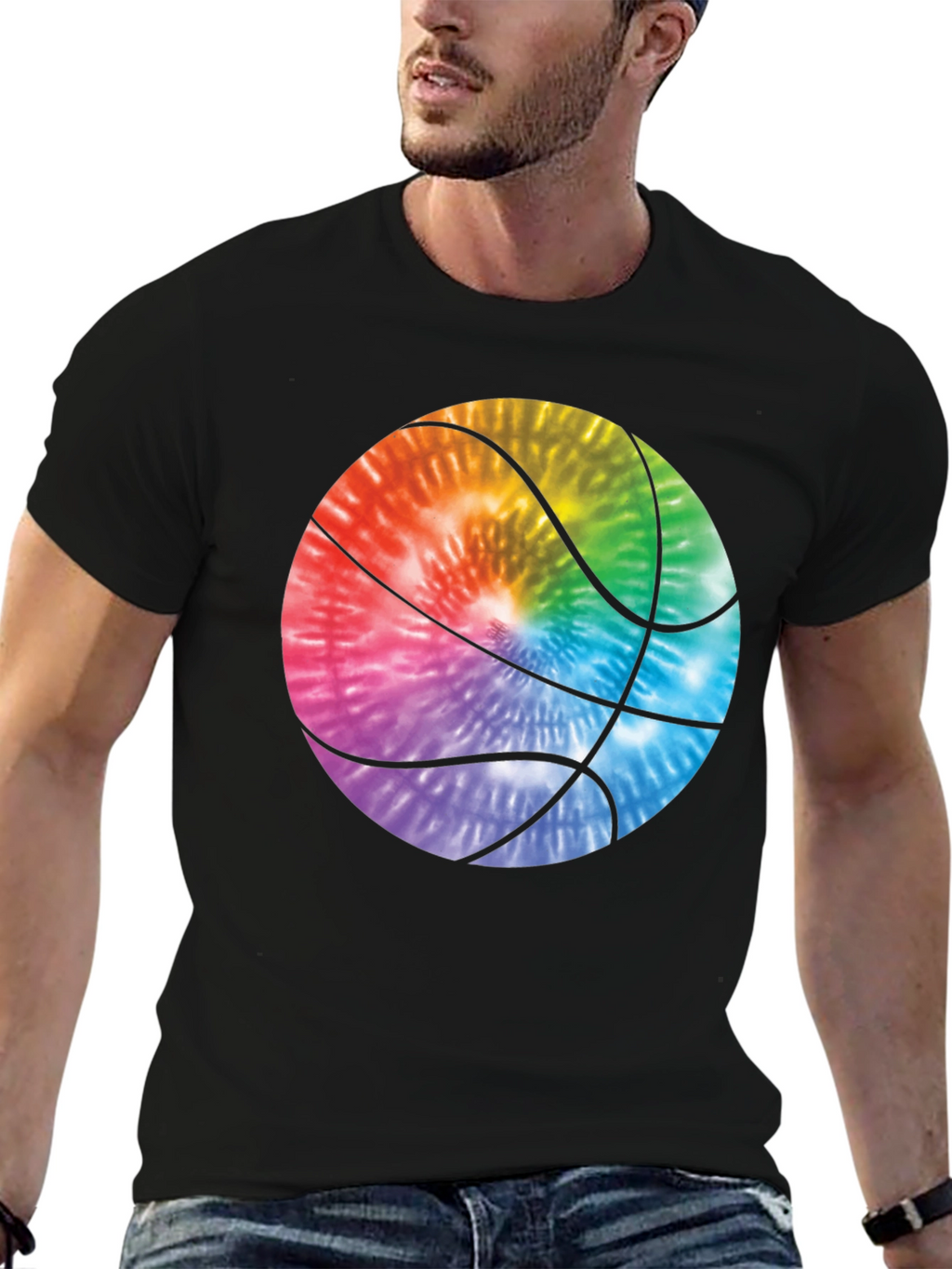 Tie-Dye Basketball Graphic Tee