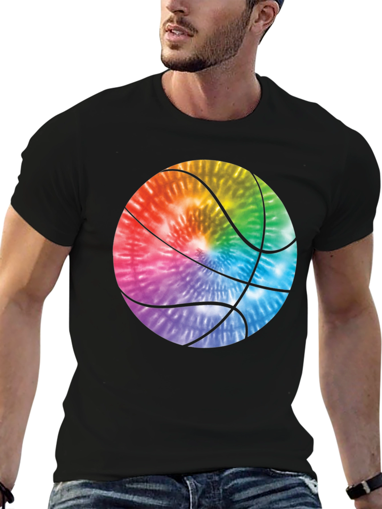 Tie-Dye Basketball Graphic Tee