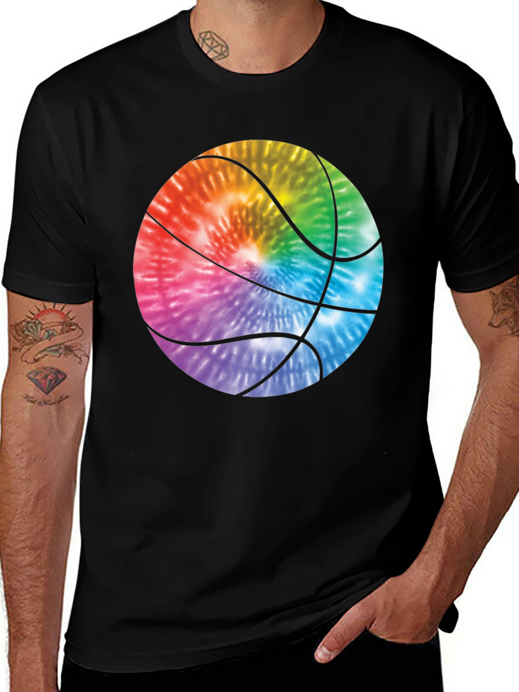 Tie-Dye Basketball Graphic Tee