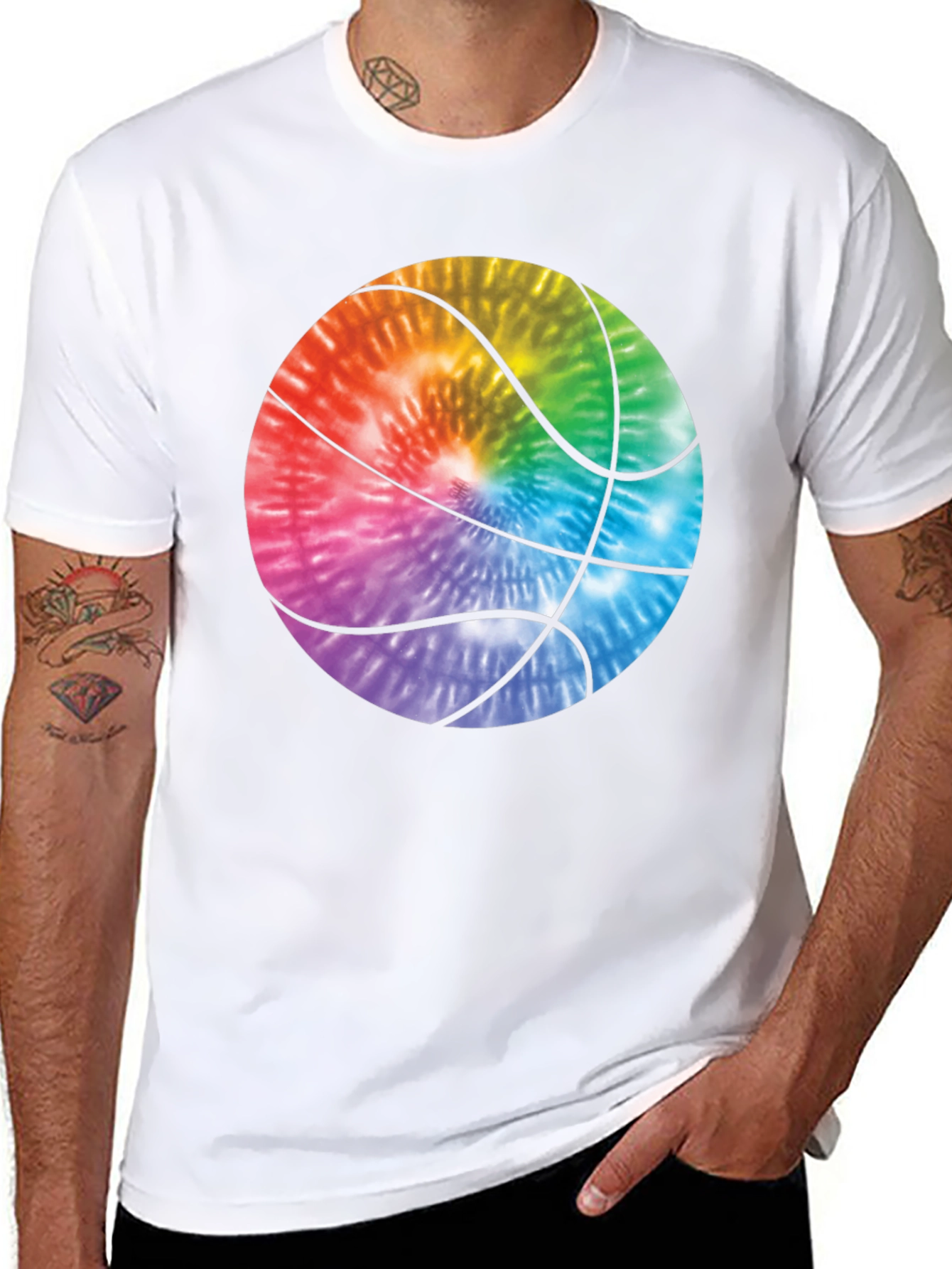 Tie-Dye Basketball Graphic Tee