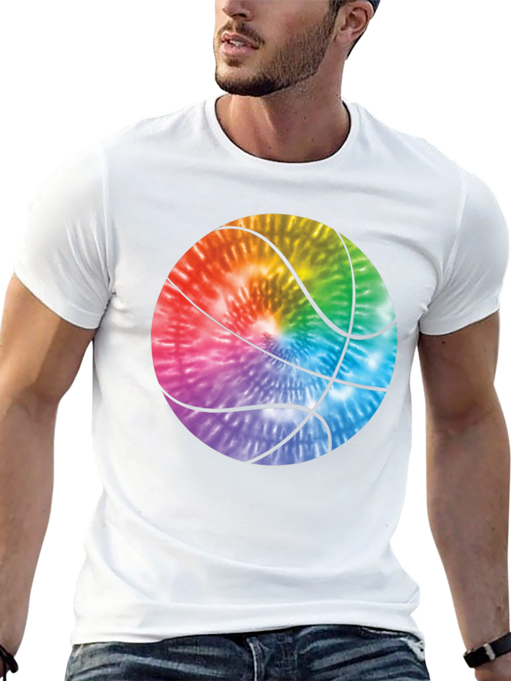 Tie-Dye Basketball Graphic Tee