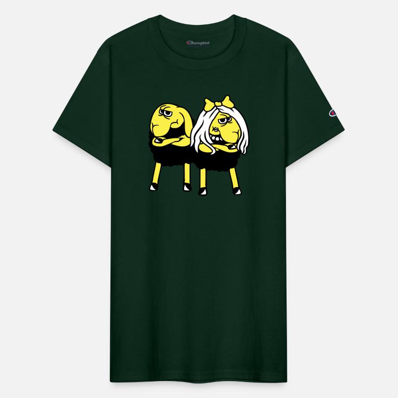 2 Black Sheep Couple Tired Angry Annoyed Offended