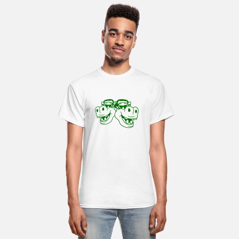 2 Green DJ Laughing Hippo Sunglasses Music Faces