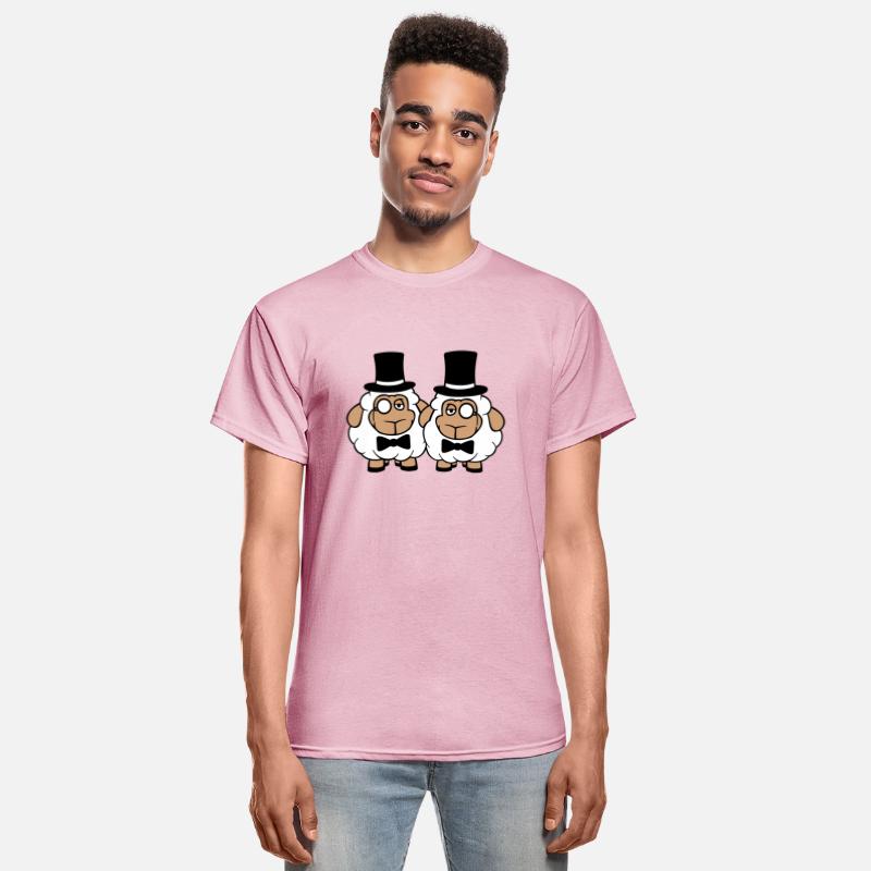 2 Sheep Men Gentlemen Top Hat Monocle Sir Two Mr.