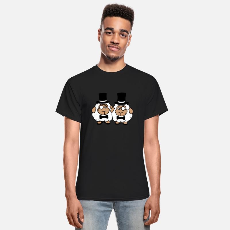 2 Sheep Men Gentlemen Top Hat Monocle Sir Two Mr.