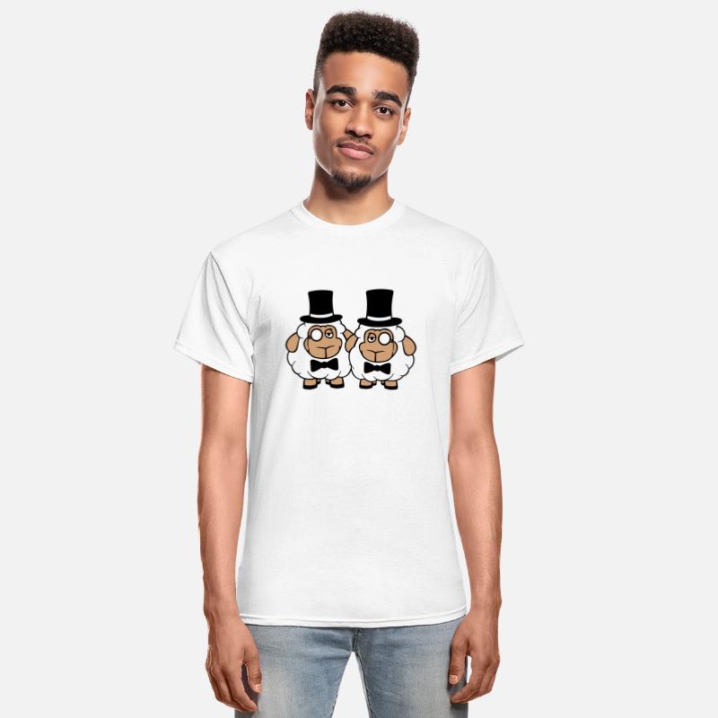 2 Sheep Men Gentlemen Top Hat Monocle Sir Two Mr.