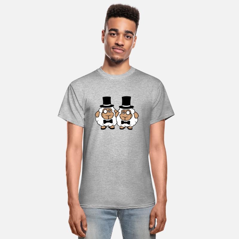 2 Sheep Men Gentlemen Top Hat Monocle Sir Two Mr.