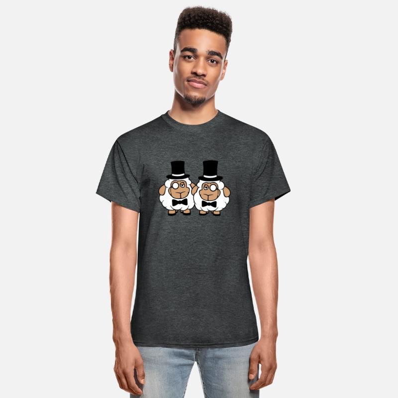 2 Sheep Men Gentlemen Top Hat Monocle Sir Two Mr.