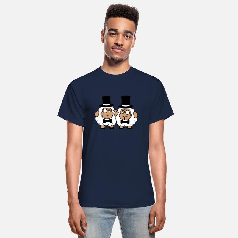2 Sheep Men Gentlemen Top Hat Monocle Sir Two Mr.