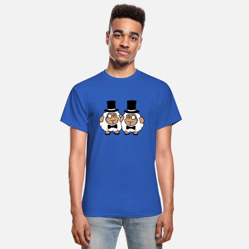 2 Sheep Men Gentlemen Top Hat Monocle Sir Two Mr.