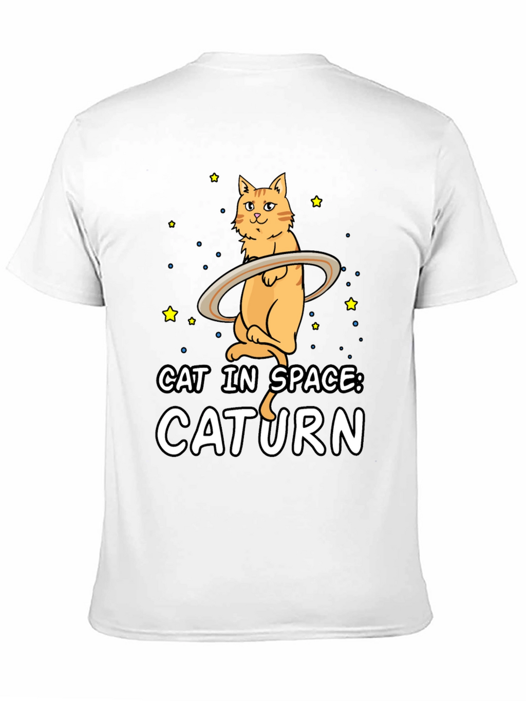 Caturn T-Shirt: Cat in Space Funny Graphic Tee