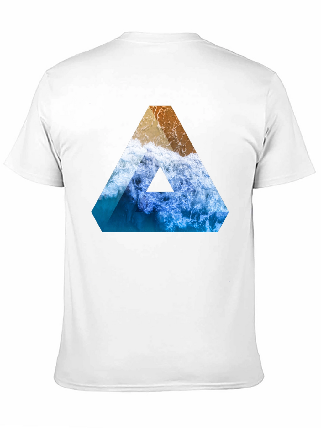 Ocean Wave Triangle Graphic Tee - Black