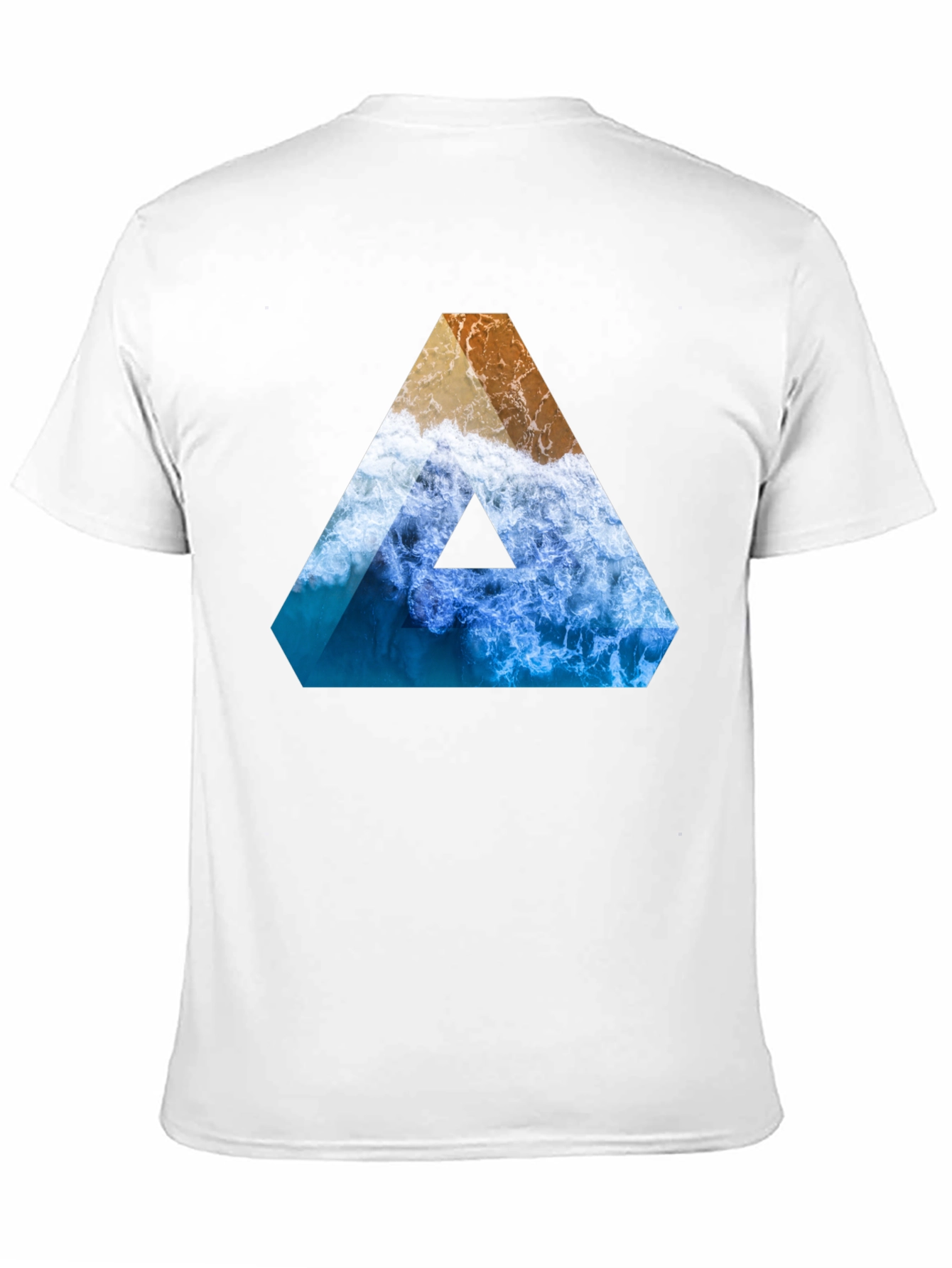 Ocean Wave Triangle Graphic Tee - Black