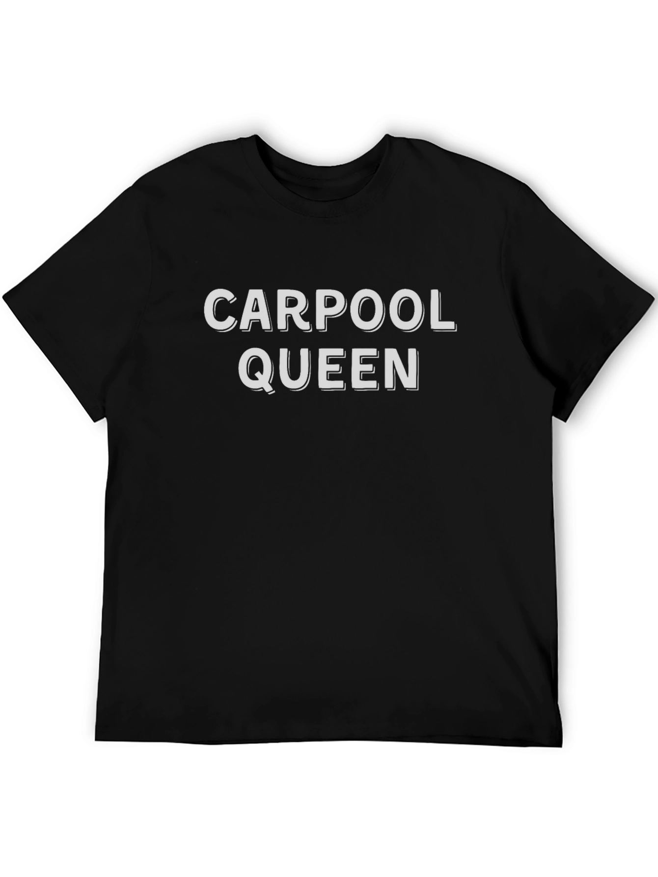 Carpool Queen Graphic Tee - Black Cotton T-Shirt
