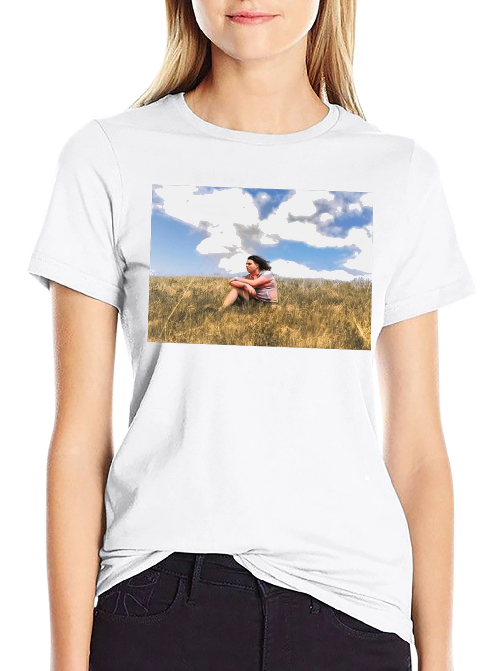 Nature Scene Graphic Black T-Shirt